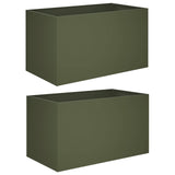 Garden Planter 2 pcs Olive Green 100 x 50 x 50 cm 8005281