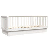 Day Bed without Mattress White 75x190 cm Small Single Solid Wood Pine 821575