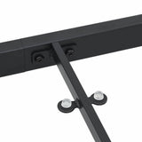 Garden Table Black 200 x 80 x 73 cm Metal 42010315