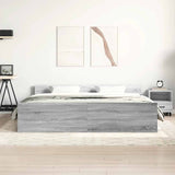 Bed Frame without Mattress Grey Sonoma 200x200 cm 3203738