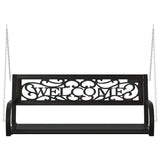 Garden Swing Bench Black Steel, Plastic Medium Hanging mount 317143