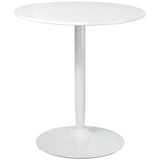 75H x 70cm Two-Person Minimalistic Dining Table - White T3398P343161