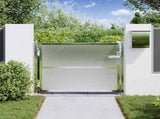 Garden Gate with Lock Silver 85 x 70 cm Stainless Steel 3402574