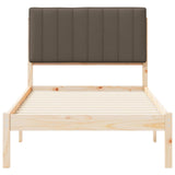 Bed Frame with Upholstered Headboard Taupe 90 x 190 cm 878087