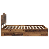Bed Frame with Headboard Old Wood 140 x 190 cm Engineered Wood 3413610