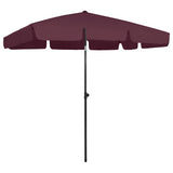 314731 Beach Parasol Bordeaux Red 200x125 cm