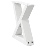 Coffee Table Legs 2 pcs White 30x cm Steel 4012677