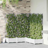 Garden Planter 5 pcs White 120 x 120 x 125.5 cm Plastic 42002910