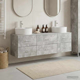 Bathroom Cabinet Set 3 pcs Concrete Grey 62.5 x 44.5 x 50 cm 3405870