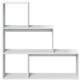 Room Divider Bookcase 3-Tier White 123x29x123 cm Engineered Wood 857985