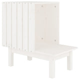 Cat House White 60x36x60 cm Solid Wood Pine 822453