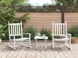 Rocking Chairs with Curved Seats 2 pcs White Solid Wood Fir 3281588