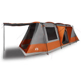 Camping Tent Tunnel 4-Person Grey and Orange Waterproof 94630