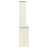 Highboard "VIGO" White 78x40x175 cm Solid Wood Pine 3188305