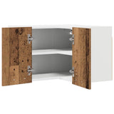 Hanging Cabinet with Storage Old Wood and White 57 x 57 x 40 cm 884192