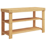 Shoe Rack 3-Tier 70x27.5x45 cm Bamboo 373365