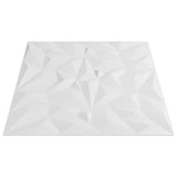 Wall Panels 48 pcs White 50x50 cm XPS 12 m Amethyst 356945