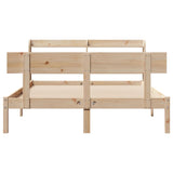 Bed Frame without Mattress 150x200 cm King Size Solid Wood Pine 3306621