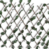 Willow Trellis Fence 5 pcs with Artificial Leaves 180x90 cm 140913