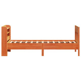 Bed Frame without Mattress Wax Brown 75x190 cm Small Single Solid Wood Pine 3307031