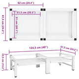 Washing and Drying Machine Pedestal with Pull-out Shelves White 51196