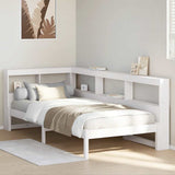 Bookcase Bed without Mattress White 90x200 cm Solid Wood Pine 3324327
