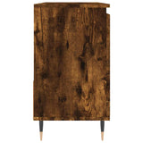 Bathroom Cabinet Smoked Oak 65x33x60 cm Engineered Wood 831601