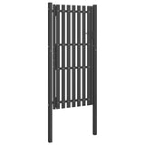 Garden Fence Gate Steel 100x200 cm Anthracite 146332