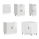 ZNTS 11 Piece Kitchen Cabinet Set Kalmar Gloss White Engineered Wood 3314883