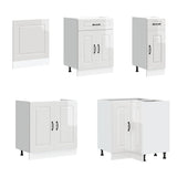 11 Piece Kitchen Cabinet Set Kalmar Gloss White Engineered Wood 3314883