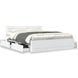 Bed Frame with Headboard without Mattress White 160x200 cm 3295548