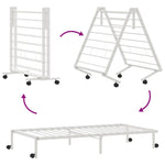 Bed Frame without Mattress Foldable White 80x200 cm Steel 4103965