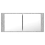 LED Bathroom Mirror Cabinet Concrete Grey 100x12x45 cm Acrylic 804984