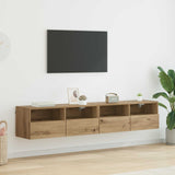 TV Wall Cabinets Wall-mounted 2 pcs Artisan Oak 80 x 30 x 30 cm 882931