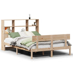 ZNTS Bookcase Bed without Mattress 120x200 cm Solid Wood Pine 3321806