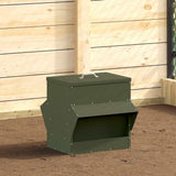 Chicken Feeder Olive Green 40.5 x 45 x 41 cm Cold-Rolled Steel 874667