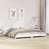 Bed Frame without Mattress White 200x200 cm Solid Wood Pine 3302268