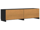 Bed Cabinet 2 pcs Black Oak 66 x 35 x 48 cm Engineered Wood 893716