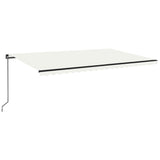 Manual Retractable Awning with LED 500x350 cm Cream 3069222