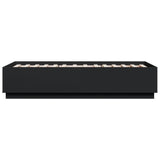 Bed Frame with LED without Mattress Black 75x190 cm Small Single 3209668