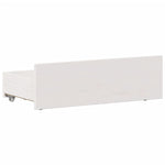 Bed Frame without Mattress with Headboard White 90x200 cm Solid Wood Pine 3308775