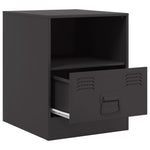 ZNTS Bedside Cabinets 2pcs Black 34.5x39x44 cm Steel 841752