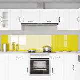 Kitchen Backsplash 2 pcs Yellow 120 x 50 cm Tempered Glass 3415516