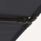 Garden Parasol with Aluminium Pole 2x1.5 m Black 47342