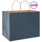 Paper Bags 250 pcs with Handles Blue 32x22x24 cm 4101707