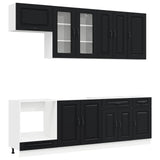 Kitchen Unit KALMAR 8 pcs Black Engineered Wood 3438184