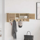 Wall-Mounted Coat Rack with Shelf Sonoma Oak 80 x 20 x 30 cm 874341