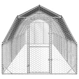 Chicken Run with Roof 2.5x10x2.25 m Galvanised Steel 3328529