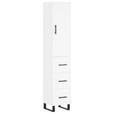 Highboard White 34.5x34x180 cm Engineered Wood 3198873