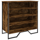 Shoe Cabinet Smoked Oak 80x38x78 cm Engineered Wood 848651